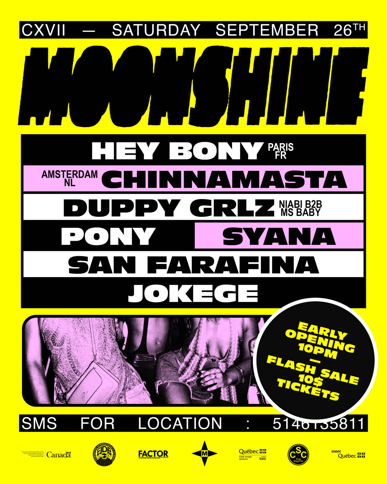 ミュージック SION MUSIC INDEX Hi-Vision PREMIUM LIVE Moonshine CXVII “BEFORE MIDNIGHT” FLASH SALE, Montreal, QC | Moonshine